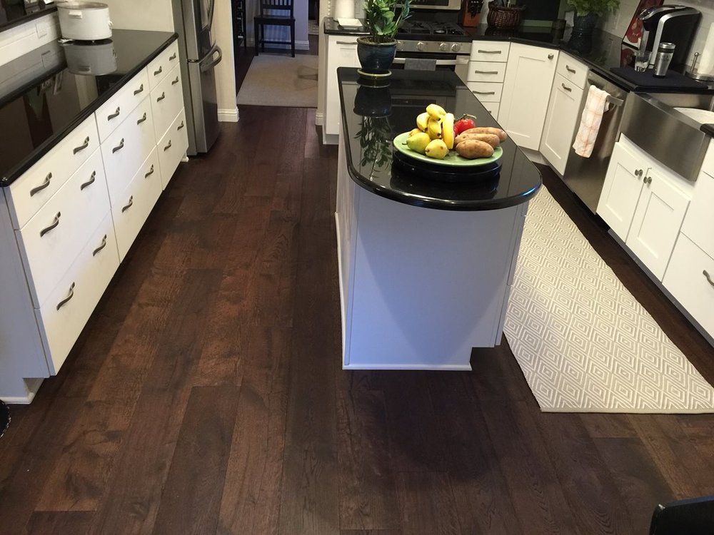 kitchen with hardwood floor Peoples Signature Flooring Austin Texas
