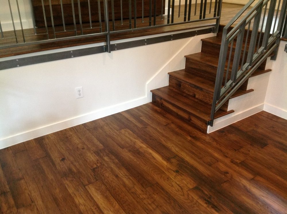 foyer with hardwood floor Peoples Signature Flooring Austin Texas