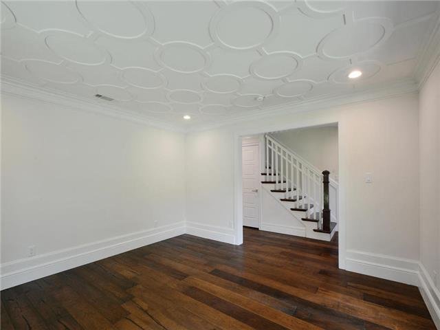 dining room with hardwood floor Peoples Signature Flooring Austin Texas