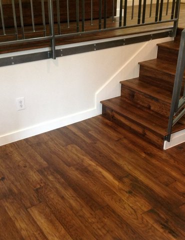 foyer with hardwood floor Peoples Signature Flooring Austin Texas